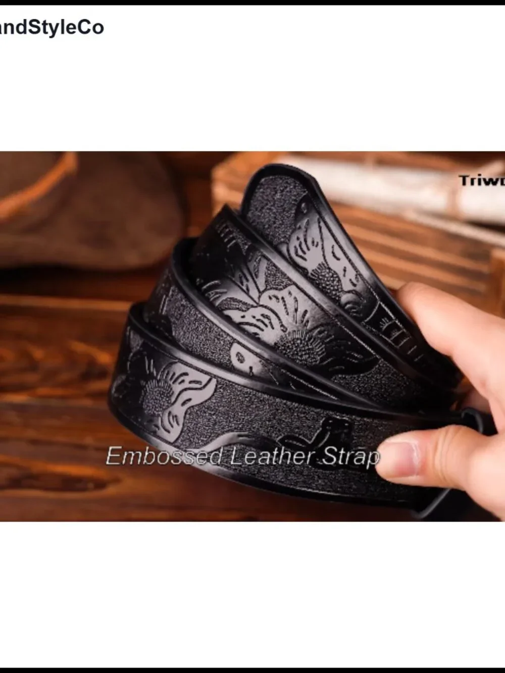 Western Cowboy Belt with Initial Letter Buckle PU Leather Engraved Belt for Men